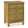 Atlanta Oak 3 Drawer Nightstand - Grade A3 - Ref #0046