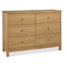 Atlanta Oak 6 Drawer Wide Chest