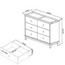 Atlanta Two Tone 6 Drawer Wide Chest Atlanta Two Tone 6 Drawer Wide Chest