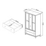 Atlanta Two Tone Triple Wardrobe Atlanta Two Tone Triple Wardrobe