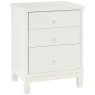Atlanta White 3 Drawer Nightstand - Grade A3 - Ref #0379 Atlanta White 3 Drawer Nightstand - Grade A3 - Ref #0379