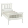 Atlanta White High Footend Bedstead Single 90cm Atlanta White High Footend Bedstead Single 90cm