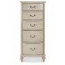 Bordeaux Chalk Oak 5 Drawer Tall Chest Bordeaux Chalk Oak 5 Drawer Tall Chest