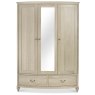 Bordeaux Chalk Oak Triple Wardrobe Bordeaux Chalk Oak Triple Wardrobe