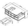 Bordeaux Chalk Oak Coffee Table With Drawers Bordeaux Chalk Oak Coffee Table With Drawers