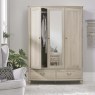 Bordeaux Chalk Oak Triple Wardrobe - Grade A3 - Ref #0079