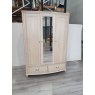 Bordeaux Chalk Oak Triple Wardrobe - Grade A3 - Ref #0079 Bordeaux Chalk Oak Triple Wardrobe - Grade A3 - Ref #0079