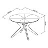 Brunel Chalk Oak & Gunmetal Circular Dining Table Brunel Chalk Oak & Gunmetal Circular Dining Table
