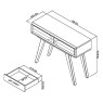 Brunel Chalk Oak & Gunmetal Console Table With Drawers Brunel Chalk Oak & Gunmetal Console Table With Drawers