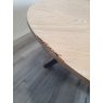 Brunel Chalk Oak & Gunmetal Elliptical Dining Table - Grade A3 - Ref #0168 Brunel Chalk Oak & Gunmetal Elliptical Dining Table - Grade A3 - Ref #0168