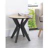Brunel Chalk Oak & Gunmetal Lamp Table - Circular