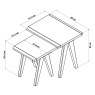 Brunel Chalk Oak & Gunmetal Nest Of Tables Brunel Chalk Oak & Gunmetal Nest Of Tables