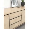 Brunel Chalk Oak & Gunmetal Wide Sideboard Brunel Chalk Oak & Gunmetal Wide Sideboard