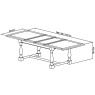 Chartreuse Aged Oak & Antique White 4-10 Extension Table Chartreuse Aged Oak & Antique White 4-10 Extension Table