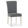 Chartreuse Antique White Uph Chair - Slate Blue (Pair) Chartreuse Antique White Uph Chair - Slate Blue (Pair)