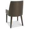 Ella Dark Oak Scoop Back Chair - Distressed Bonded Leather (Pair) Ella Dark Oak Scoop Back Chair - Distressed Bonded Leather (Pair)