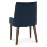 Ella Dark Oak Scoop Back Chair - Dark Blue Velvet Fabric (Pair) Ella Dark Oak Scoop Back Chair - Dark Blue Velvet Fabric (Pair)