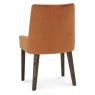 Ella Dark Oak Scoop Back Chair - Harvest Pumpkin Velvet Fabric (Single) Ella Dark Oak Scoop Back Chair - Harvest Pumpkin Velvet Fabric (Single)