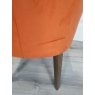 Ella Dark Oak Scoop Back Chair - Harvest Pumpkin Velvet Fabric (Single) - Grade A2 - Ref #0184 Ella Dark Oak Scoop Back Chair - Harvest Pumpkin Velvet Fabric (Single) - Grade A2 - Ref #0184