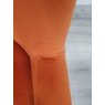 Ella Dark Oak Scoop Back Chair - Harvest Pumpkin Velvet Fabric (Single) - Grade A2 - Ref #0184 Ella Dark Oak Scoop Back Chair - Harvest Pumpkin Velvet Fabric (Single) - Grade A2 - Ref #0184