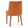 Ella Light Oak Scoop Back Chair - Harvest Pumpkin Velvet Fabric (Single) Ella Light Oak Scoop Back Chair - Harvest Pumpkin Velvet Fabric (Single)