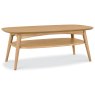 Oslo Oak Coffee Table With Shelf - Grade A2 - Ref #0021