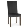 Parker Dark Oak Square Back Chair - Gun Metal Velvet Fabric (Pair) Parker Dark Oak Square Back Chair - Gun Metal Velvet Fabric (Pair)