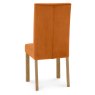 Parker Light Oak Square Back Chair - Harvest Pumpkin Velvet Fabric (Pair) Parker Light Oak Square Back Chair - Harvest Pumpkin Velvet Fabric (Pair)