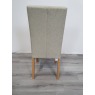 Parker Light Oak Square Back Chair - Silver Grey Fabric (Single) - Grade A2 - Ref #0101 Parker Light Oak Square Back Chair - Silver Grey Fabric (Single) - Grade A2 - Ref #0101