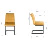 Turin Light Oak 4-6 Seater Table & 4 Lewis Mustard Velvet Cantilever Chairs Turin Light Oak 4-6 Seater Table & 4 Lewis Mustard Velvet Cantilever Chairs
