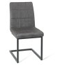 Turin Light Oak 6 Seater Table & 6 Lewis Distressed Dark Grey Fabric Cantilever Chairs Turin Light Oak 6 Seater Table & 6 Lewis Distressed Dark Grey Fabric Cantilever Chairs