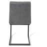 Turin Light Oak 6 Seater Table & 6 Lewis Distressed Dark Grey Fabric Cantilever Chairs Turin Light Oak 6 Seater Table & 6 Lewis Distressed Dark Grey Fabric Cantilever Chairs