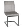 Turin Light Oak 6-10 Seater Table & 6 Lewis Grey Velvet Cantilever Chairs Turin Light Oak 6-10 Seater Table & 6 Lewis Grey Velvet Cantilever Chairs