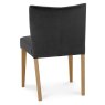 Bentley Designs Turin Light Oak 6-8 Seater Dining Set & 6 Low Back Upholstered Chairs in Gun Metal Velvet Fabric- chair back