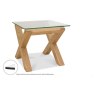 Turin Light Oak Glass Lamp Table Turin Light Oak Glass Lamp Table