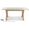 Turin Light Oak Glass Top Dining Table