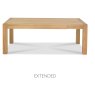 Turin Light Oak Medium End Extension Table Turin Light Oak Medium End Extension Table