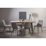 Vintage Weathered Oak 6 Seater Table & 6 Mondrian Grey Velvet Chairs Vintage Weathered Oak 6 Seater Table & 6 Mondrian Grey Velvet Chairs