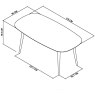 Bentley Designs Vintage Weathered Oak 6 Seater Dining Set & 6 Peppercorn Uph Chairs- Old West Vintage- table line drawing