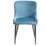 Vintage Weathered Oak 6-8 Seater Table & 6 Kent Petrol Blue Velvet Chairs - Black Legs Vintage Weathered Oak 6-8 Seater Table & 6 Kent Petrol Blue Velvet Chairs - Black Legs