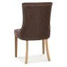 Westbury Rustic Oak Uph Scoop Chair - Espresso Faux Leather (Single) Westbury Rustic Oak Uph Scoop Chair - Espresso Faux Leather (Single)