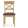 Westbury Rustic Oak X Back Chair - Espresso Faux Leather (Pair) Westbury Rustic Oak X Back Chair - Espresso Faux Leather (Pair)