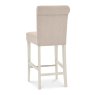 Ashley Antique White Uph Bar Stool - Sand Colour Fabric (Pair) Ashley Antique White Uph Bar Stool - Sand Colour Fabric (Pair)
