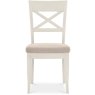 Ashley Antique White X Back Chair - Sand Colour Fabric (Pair) Ashley Antique White X Back Chair - Sand Colour Fabric (Pair)
