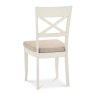Ashley Antique White X Back Chair - Sand Colour Fabric (Pair) Ashley Antique White X Back Chair - Sand Colour Fabric (Pair)