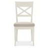 Ashley Antique White X Back Chair - Sand Colour Fabric (Single) Ashley Antique White X Back Chair - Sand Colour Fabric (Single)