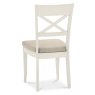 Ashley Antique White X Back Chair - Sand Colour Fabric (Single) Ashley Antique White X Back Chair - Sand Colour Fabric (Single)
