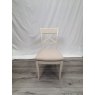 Ashley Antique White X Back Chair - Sand Colour Fabric (Single) - Grade A2 - Ref #0002 Ashley Antique White X Back Chair - Sand Colour Fabric (Single) - Grade A2 - Ref #0002