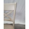 Ashley Antique White X Back Chair - Sand Colour Fabric (Single) - Grade A2 - Ref #0002 Ashley Antique White X Back Chair - Sand Colour Fabric (Single) - Grade A2 - Ref #0002