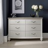 Ashley Grey Washed Oak & Soft Grey 6 Drawer Wide Chest - Grade A1 - Ref #0007